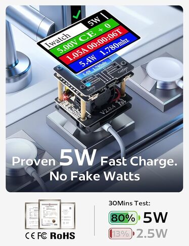 LISEN 2025 تم ترقيته 5W لشاحن Apple Watch Fast Charging USB C لـ Apple Watch Ultra 3 Series 11 Cable Charger Magnetic Cable لـ IWatch Series Ultra 3/2/1 Series 11 10 9 8 7 SE3 [3.3ft] in Kuwait