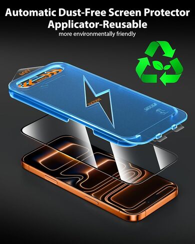 Mkeke for iPhone 17 Privacy Screen Protector 3 Pack, 25° Anti Spy & Auto Installation Privacy Screen Protector 9H+ Hardness Full Edge Coverage Tempered Glass for iPhone 17 6.3 inch 2025 in Kuwait