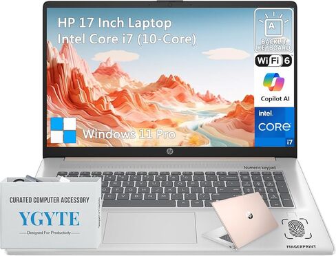 2025 HP 17 بوصة كمبيوتر محمول شاشة تعمل باللمس ، 17.3 HD+ شاشة تعمل باللمس كمبيوتر الكمبيوتر المحمول ، Intel Core i7 ، مكتب Lifetime ، 64 جيجابايت من ذاكرة الوصول العشوائي 2TB SSD+ 512GB in Kuwait