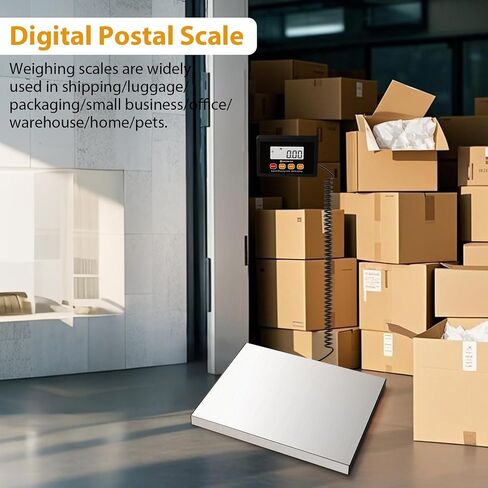 440lb Postal Scale,10g Accuracy Digital Shipping Scale for Packages with Backlit LCD,Alloy Steel Platform,USB-A/Battery Power,Tare/Hold/Auto-Off,Mail Scale for Small Business Postage Weighing in Saudi Arabia