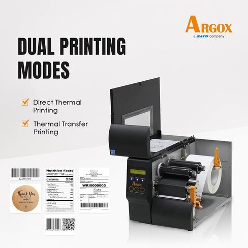 ARGOX CP-2140EX Pro Thermal Label Printer for Shipping 4x6 Labels｜Transfer & Direct Thermal Printing｜High-Speed Barcode Printer for USPS, FedEx,UPS,Amazon,Ebay｜USB, RS-232｜Label, Tags, Barcodes&More in Saudi Arabia