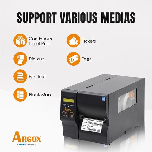 ARGOX CP-2140EX Pro Thermal Label Printer for Shipping 4x6 Labels｜Transfer & Direct Thermal Printing｜High-Speed Barcode Printer for USPS, FedEx,UPS,Amazon,Ebay｜USB, RS-232｜Label, Tags, Barcodes&More in Saudi Arabia