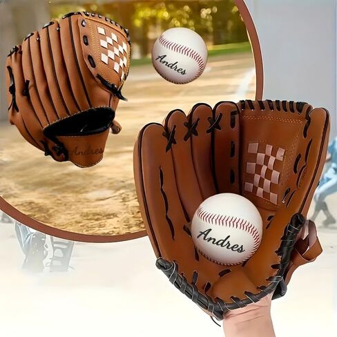 Personalized Baseball Glove and Ball Set – Custom Name Leather Baseball Mitt – Softball & Baseball Training Glove – Unique Sports Gift for Players, Teams, Coaches in Saudi Arabia
