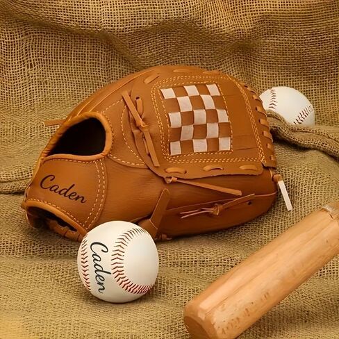 Personalized Baseball Glove and Ball Set – Custom Name Leather Baseball Mitt – Softball & Baseball Training Glove – Unique Sports Gift for Players, Teams, Coaches in Saudi Arabia