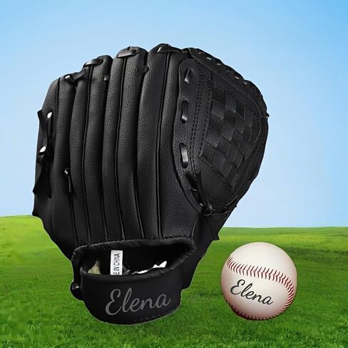 Personalized Baseball Glove and Ball Set – Custom Name Leather Baseball Mitt – Softball & Baseball Training Glove – Unique Sports Gift for Players, Teams, Coaches in Saudi Arabia