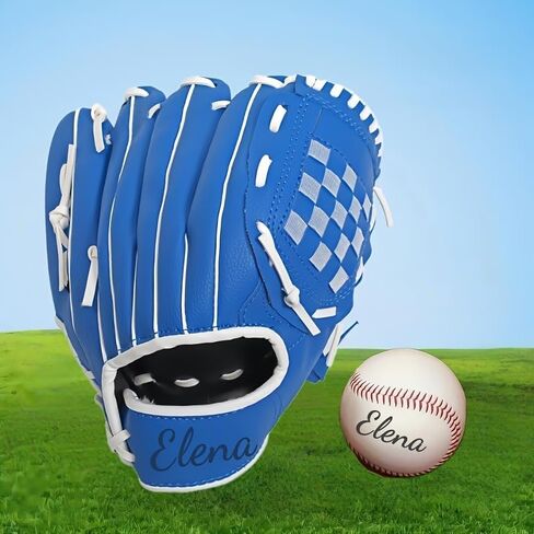 Personalized Baseball Glove and Ball Set – Custom Name Leather Baseball Mitt – Softball & Baseball Training Glove – Unique Sports Gift for Players, Teams, Coaches in Saudi Arabia