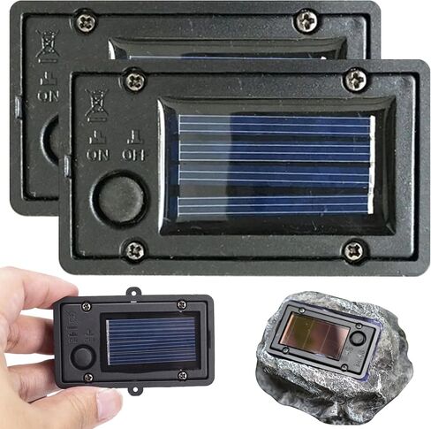 Solar Batteries for Outdoor Solar Lights 2Pcs Waterproof Battery Box 2.8x1.6'' Lantern Replacement Top with Light Sensor DIY Garden Light Kit, Outdoor Lighting in Saudi Arabia