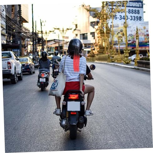 المجدل ذيل حصان دراجة سكوتر الجمجمة رف الدراجات موتوكروس قبعة دراجة نارية اكسسوارات فتاة ديكور in Kuwait