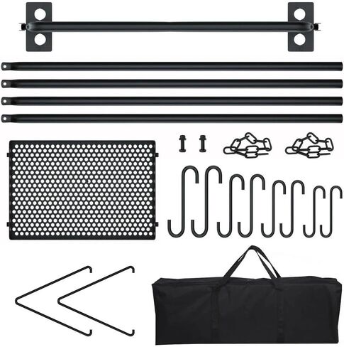 38 Grill Swing Large Campfire Stand W/6 Hooks Cast Iron Bbq Grill Campfire in Saudi Arabia
