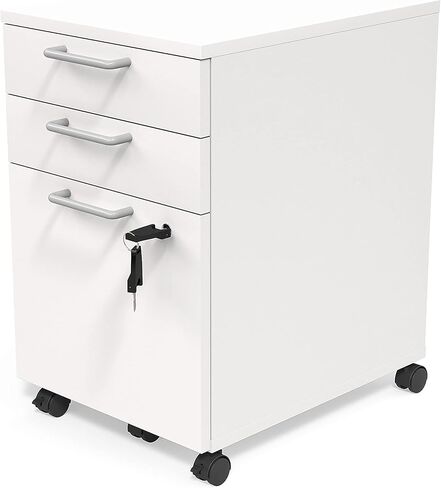 أساسيات الاتحاد والمقياس الأساسيات 3-drawer العمودي خزانة الملفات والرسالة والحجم القانوني ، القفل والهاتف المحمول ، 21.3 "D x 15.6" W × 24.3 "H ، Natural in Kuwait