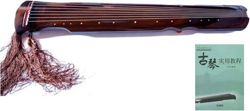 OrientalMusicSanctuary Aged Paulownia Guqin for Performers - 7 String Chinese Zither - INCLUDES INSTRUCTIONAL BOOK BY LI XIANGTING in Kuwait