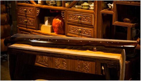 OrientalMusicSanctuary Aged Paulownia Guqin for Performers - 7 String Chinese Zither - INCLUDES INSTRUCTIONAL BOOK BY LI XIANGTING in Kuwait