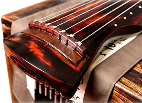 OrientalMusicSanctuary Vermillion Lacquered Aged Paulownia Guqin for Performers in Kuwait