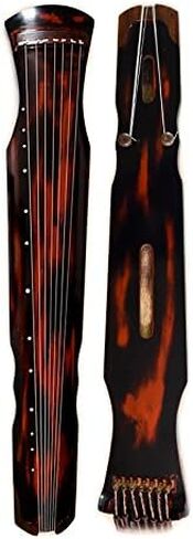 OrientalMusicSanctuary Vermillion Lacquered Aged Paulownia Guqin for Performers in Kuwait