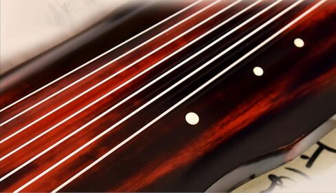 OrientalMusicSanctuary Vermillion Lacquered Aged Paulownia Guqin for Performers in Kuwait