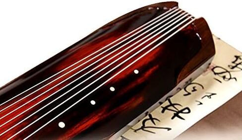 OrientalMusicSanctuary Vermillion Lacquered Aged Paulownia Guqin for Performers in Kuwait