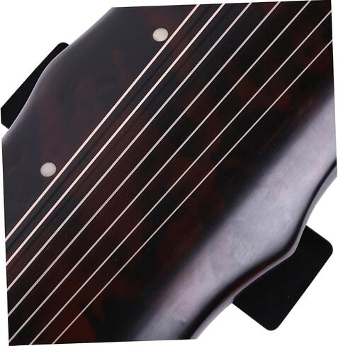 4 قطع Guqin - واقي سميك من جلد البقر لاستقرار الآلة، تصميم مانع للانزلاق من أجل ممارسة آمنة وأداء، لون أسود in Saudi Arabia
