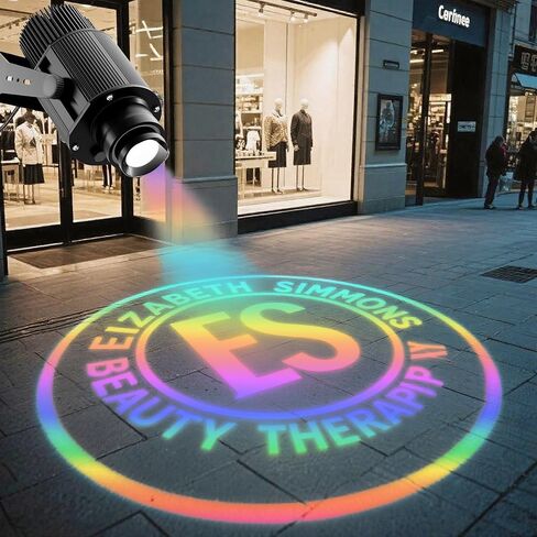 50w Logo Projector Lights, Custom GOBO Projectors for Business Rotating Store Floor Personalized Wall Outdoor Waterproof IP67 for Shop Advertising,Wedding Stage, Business Display in Saudi Arabia