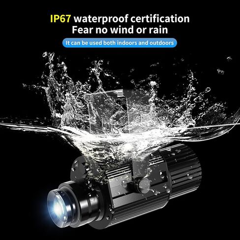 50w Logo Projector Lights, Custom GOBO Projectors for Business Rotating Store Floor Personalized Wall Outdoor Waterproof IP67 for Shop Advertising,Wedding Stage, Business Display in Saudi Arabia