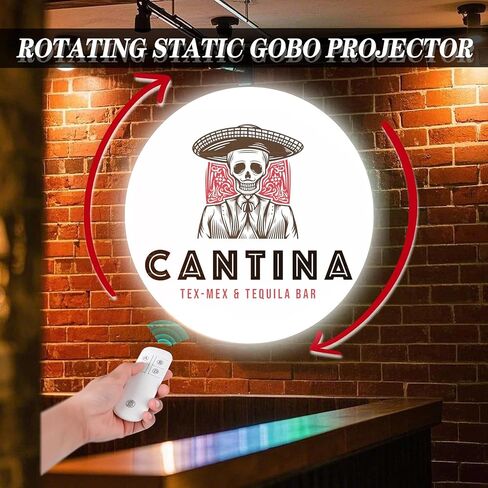 50w Logo Projector Lights, Custom GOBO Projectors for Business Rotating Store Floor Personalized Wall Outdoor Waterproof IP67 for Shop Advertising,Wedding Stage, Business Display in Saudi Arabia