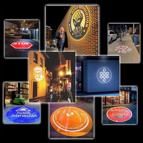 50w Logo Projector Lights, Custom GOBO Projectors for Business Rotating Store Floor Personalized Wall Outdoor Waterproof IP67 for Shop Advertising,Wedding Stage, Business Display in Saudi Arabia