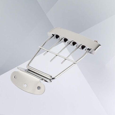 Healifty Guitar Tailpiece 4 String Chrome Plated Guitar Tailpiece Bridge Bass Parts Sturdy and Easy to Install in Saudi Arabia