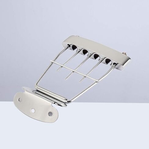 Healifty Guitar Tailpiece 4 String Chrome Plated Guitar Tailpiece Bridge Bass Parts Sturdy and Easy to Install in Saudi Arabia