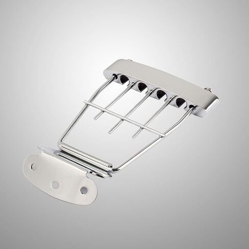 Healifty Guitar Tailpiece 4 String Chrome Plated Guitar Tailpiece Bridge Bass Parts Sturdy and Easy to Install in Saudi Arabia