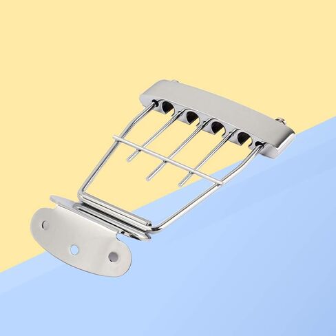Healifty Guitar Tailpiece 4 String Chrome Plated Guitar Tailpiece Bridge Bass Parts Sturdy and Easy to Install in Saudi Arabia