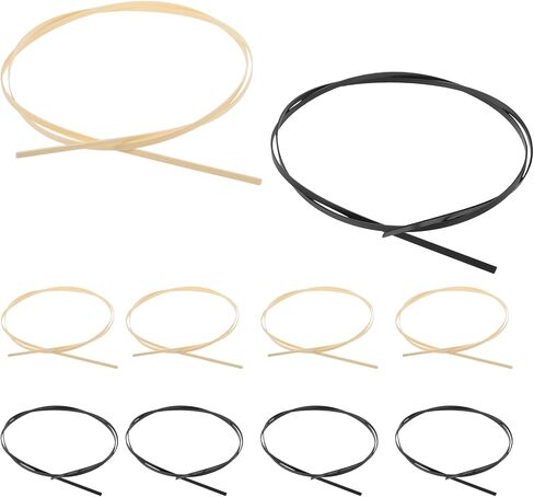 Toyvian 20PCS Guitar Edging Strips: Decorative Binding Purfling Strip Guitar Body Inlay Material for Acoustic and Electric Parts Accessories in Saudi Arabia