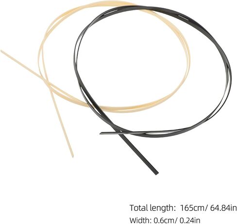 Toyvian 20PCS Guitar Edging Strips: Decorative Binding Purfling Strip Guitar Body Inlay Material for Acoustic and Electric Parts Accessories in Saudi Arabia