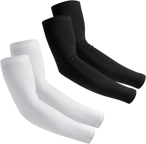 Arm Sleeves for Men and Women Compression UV Sun Protection Tattoo Cover Up Baseball Basketball Football Golf Running，2 Packs in Saudi Arabia