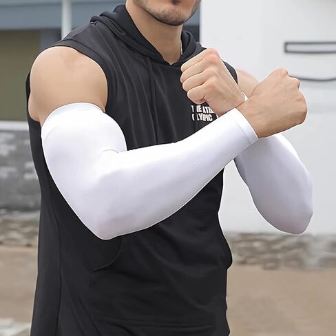 Arm Sleeves for Men and Women Compression UV Sun Protection Tattoo Cover Up Baseball Basketball Football Golf Running，2 Packs in Saudi Arabia
