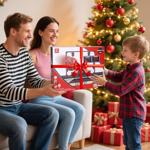Basketball Hoop Indoor for Kids(4-12 Years Old), Over The Door Basketball Hoop with Scoring, Countdown and Music Accompaniment, Christmas Toys in Saudi Arabia