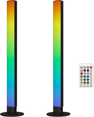 RGB Smart LED Desk Light Bars 2-Pack Music Sync Standing Light Bars for Gaming, Home Office & Ambient Lighting (Remote Control) in Saudi Arabia