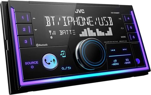 JVC KD-SX27BT Car Stereo with Bluetooth, 100W Digital Media Receiver, 1.5A USB to Charge Devices, Single DIN Head Unit, AM/FM, Aux-in, JVC Remote App (Renewed) in Saudi Arabia