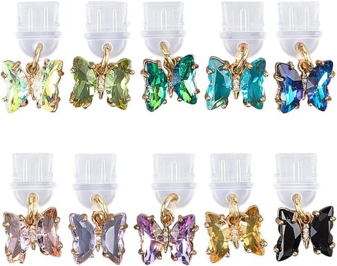 SUNNYCLUE 1 Box 10pcs Phone Dust Plug Charm Cute Phone Plugs Type c Alloy Colorful Butterfly Charging Cellphone Anti Dust Port Protector Plugs for Women Men Cellphone Earphones Laptops Accessories in Saudi Arabia