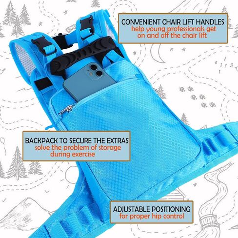 مدرب أحزمة التزلج والتزحلق على الجليد من كابس لوك للأطفال - مقود قابل للسحب مع حبال مطاطية ممتصة للصدمات للتدريب الآمن على التزلج in Kuwait