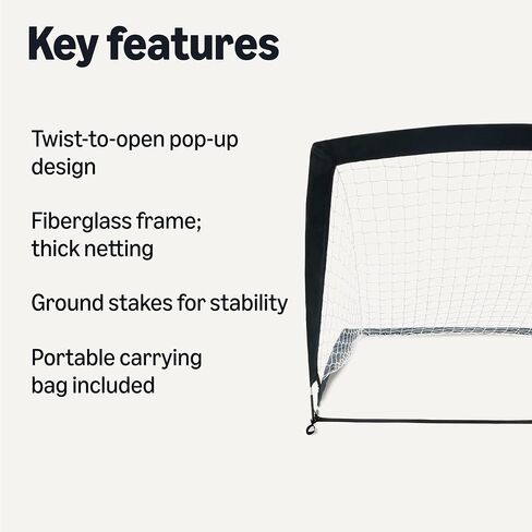 Amazon Basics Portable Pop Up Soccer Goal Net for Backyard Training in Saudi Arabia