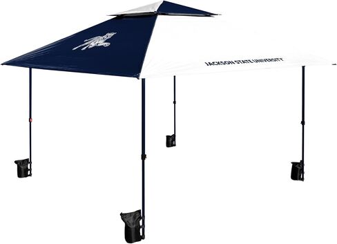 شعار العلامات التجارية HBCU Southern University Jaguars Pop-Up 12x12 مظلة - سهلة الإعداد مع عجلات مدمجة، سقف مزود بفتحات تهوية لتدفق الهواء، يتضمن أكياس رمل وأوتاد - خيمة للباب الخلفي والمناسبات الخارجية in Saudi Arabia