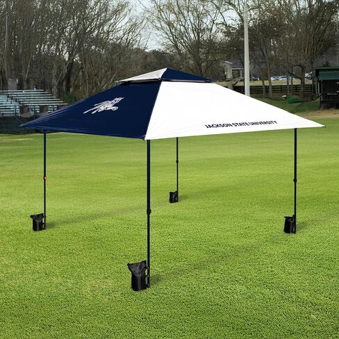 شعار العلامات التجارية HBCU Southern University Jaguars Pop-Up 12x12 مظلة - سهلة الإعداد مع عجلات مدمجة، سقف مزود بفتحات تهوية لتدفق الهواء، يتضمن أكياس رمل وأوتاد - خيمة للباب الخلفي والمناسبات الخارجية in Saudi Arabia