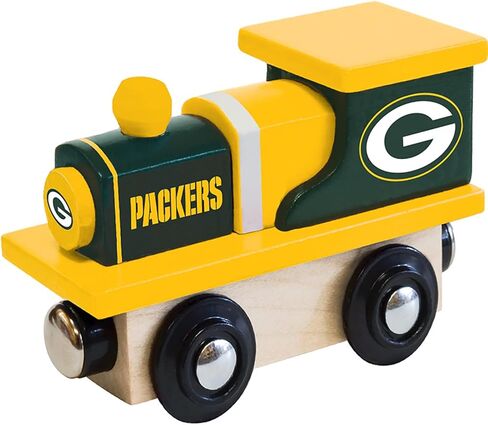 محرك القطار الخشبي من ماستربيسز - NFL Green Bay Packers - لعبة مرخصة رسميًا للأطفال الصغار in Saudi Arabia