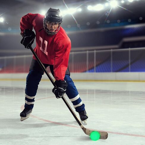 Elcoho Ice Hockey Puck، تتوهج في أكياس الحفلات المظلمة، مجموعة من كرات الأرض الخضراء مع حقيبة برباط للشباب البالغين في الهواء الطلق والألعاب الرياضية الداخلية والتدريب in Saudi Arabia