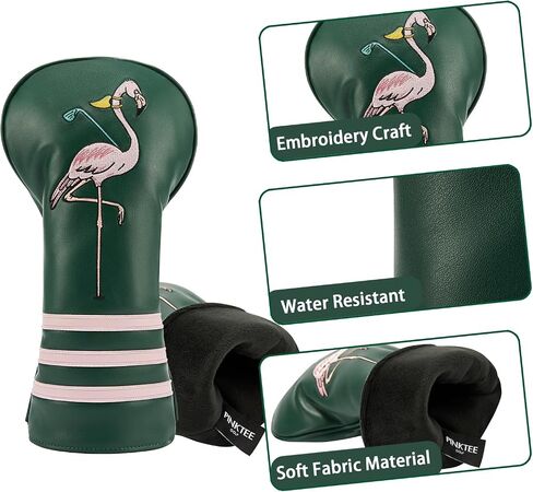 PINKTEE Golf Club Headcover Fits All Drivers Premium Leather Funny Golf Club Head Covers for Women Men in Saudi Arabia