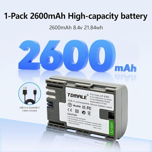 1-Pack NP-FV100 3200mAh Battery with Type-C Direct Charging Port fit for Sony HDR-PJ320,HDR-PJ330,HDR-PJ340,HDR-PJ340E,HDR-PJ350,HDR-PJ380,HDR-PJ390,HDR-PJ420 Camera in Kuwait