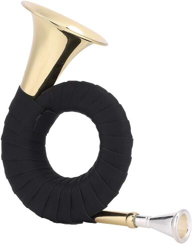 Drfeify Brass Bb Mini Horn، آلة موسيقية ذهبية احترافية، 15.3 أونصة، مع حقيبة مخملية وقماش نظيف، لمحبي الموسيقى والمتعلمين in Saudi Arabia
