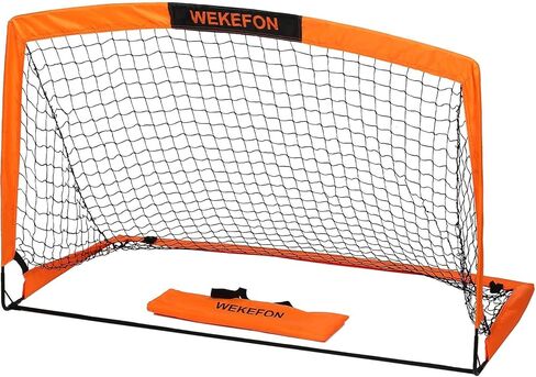 Soccer Goal with Carry Bag, 10/9MM Strengthen Pole, Arched Design, Kids Soccer Goals for Backyard Set 5x 3.1/3.6x2.7/2.9x2.4ft Portable Pop Up Soccer Nets for Toddler, Adults, Youth Games, Play, Gifts in Kuwait