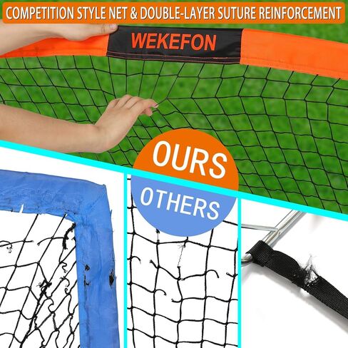 Soccer Goal with Carry Bag, 10/9MM Strengthen Pole, Arched Design, Kids Soccer Goals for Backyard Set 5x 3.1/3.6x2.7/2.9x2.4ft Portable Pop Up Soccer Nets for Toddler, Adults, Youth Games, Play, Gifts in Kuwait