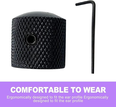 4 Pack Metal Dome Guitar Knobs - Black Volume Tone Control for Electric Guitar & Bass - Includes Allen Key in Kuwait