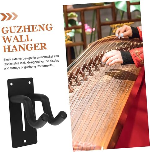 قطعتان من شماعة الحائط Guzheng، حامل حائط أنيق من أجل Guzheng، تصميم إسفنجي متين، تصميم أخدود آمن للعرض الآمن للاستخدام المنزلي في الاستوديو in Saudi Arabia